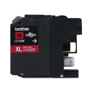 Brother LC103M original ink cartridge, high capacity yield, magenta, 600 pages