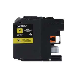 Brother LC103Y original ink cartridge, high capacity yield, yellow, 600 pages
