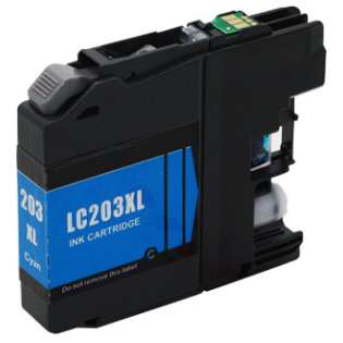 Compatible inkjet cartridge for Brother LC203C - high capacity yield cyan, 550 pages