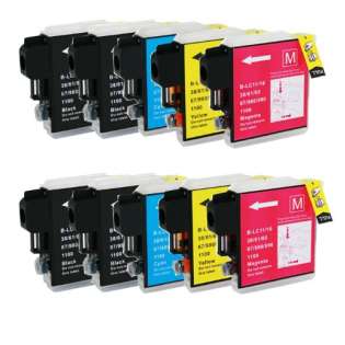 Compatible Brother LC61 ink cartridges (contains 10 cartridges)