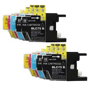 Compatible Brother LC75 ink cartridges, high capacity yield, 10 pack