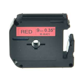 Compatible label tape for Brother M-K421 - black on red
