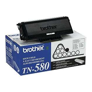 Brother TN580 Genuine Original (OEM) laser toner cartridge, 7000 pages, high capacity yield, black