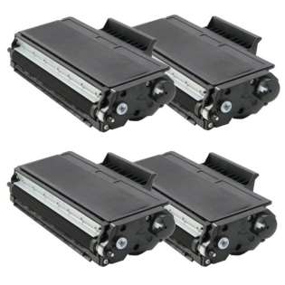 Compatible Brother TN580 toner cartridges, high capacity yield (pack of 4)