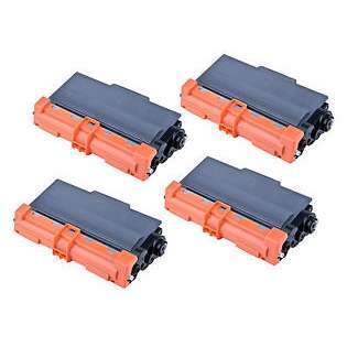 Compatible Brother TN750 toner cartridges, high capacity yield (pack of 4)