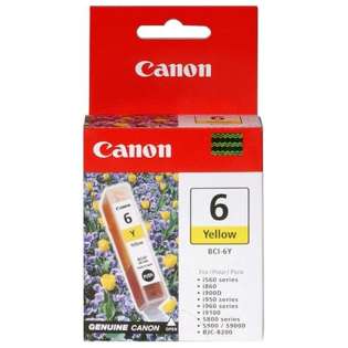 Canon BCI-6Y Genuine Original (OEM) ink cartridge, yellow