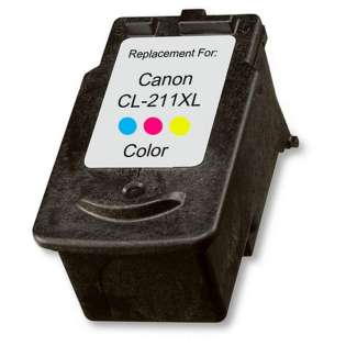 Remanufactured Canon CL-211XL ink cartridge, high capacity yield, color