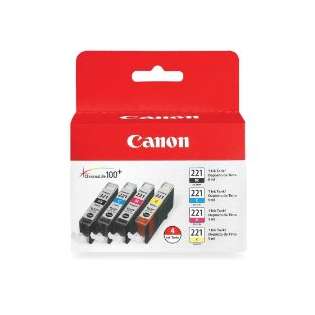 Canon CLI-221 Genuine Original (OEM) ink cartridges (pack of 4)