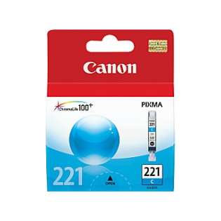 Canon CLI-221C Genuine Original (OEM) ink cartridge, cyan