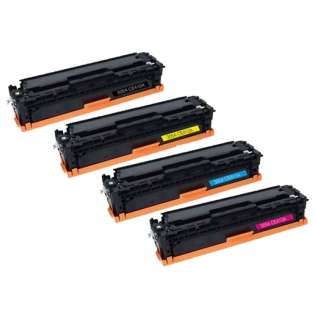 Compatible HP 305A, CE410A, CE411A, CE413A, CE412A toner cartridges (pack of 4)