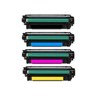 Compatible HP 307A, CE740A, CE741A, CE743A, CE742A toner cartridges (pack of 4)