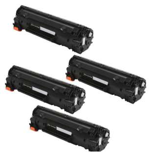 Compatible HP CF230X (30X) toner cartridge - WITHOUT CHIP - Pack of 4