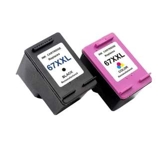 Remanufactured inkjet cartridges Multipack for HP 67XXL - 2 pack