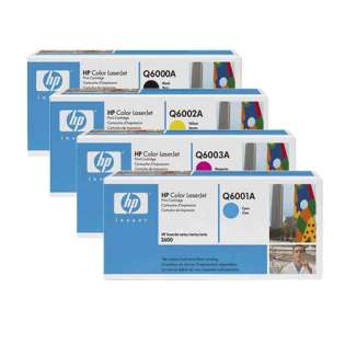 OEM HP Q6000A / Q6001A / Q6002A / Q6003A cartridges - 4 pack