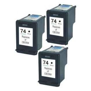Remanufactured HP 74 ink cartridges (pack of 3)